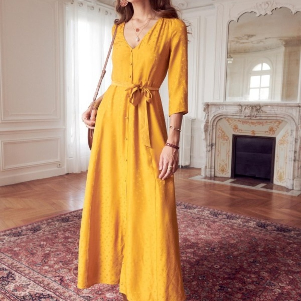 Sezane Silk Floral Dress - NWT